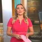 Kelly O'Grady's pink split-neck dress on CBS Mornings