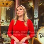 Kelly O’Grady’s red dress on CBS Mornings