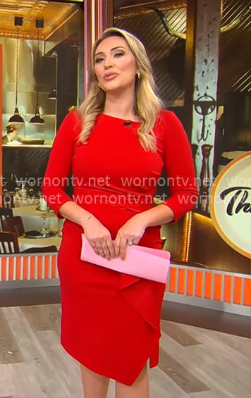 Kelly O’Grady’s red dress on CBS Mornings