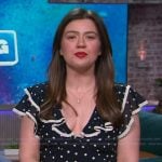 Kelly’s Navy polka dot dress on The Kelly Clarkson Show