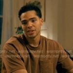 Kel's brown t-shirt on Not Suitable For Work