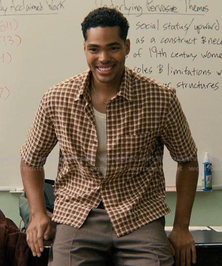 Kel’s check print shirt on Not Suitable For Work