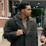 Kel’s gray double breasted coat on Not Suitable For Work