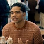 Kel's orange knit t-shirt on Not Suitable For Work