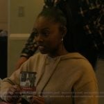 Kiesha’s beige hoodie on The Chi