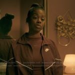 Kiesha’s burgundy Nike jacket on The Chi