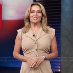 Kit's khaki sleeveless shirtdress on Access Hollywood