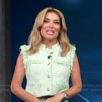 Kit’s mint button tweed vest on Access Hollywood