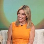 Kit's orange textured sleeveless dress on Access Hollywood