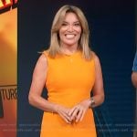 Kit's orange textured sleeveless dress on Access Hollywood