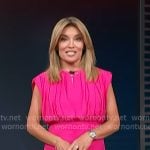Kit's pink ruched mini dress on Access Hollywood
