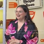 Krissy Downey’s black floral shirt on Today