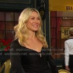 Kristen’s black ruched front dress on Days of our Lives