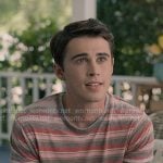 Kyle’s pink stripe tee on Sweet Magnolias