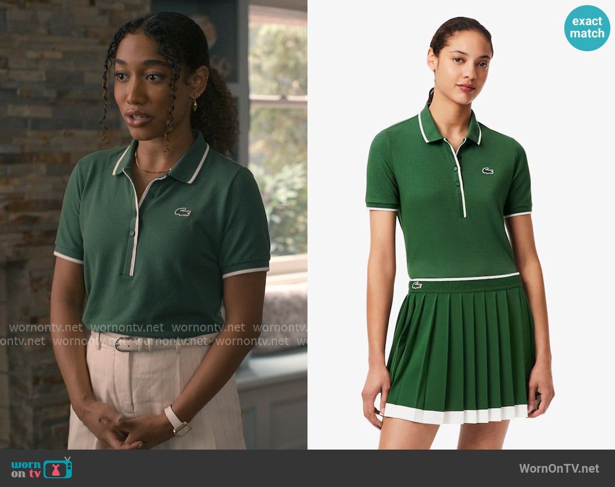 Lacoste Regular Fit Tennis Thermo-Regulating Polo worn by  Jessica Whitley (Iman Benson) on Sweet Magnolias