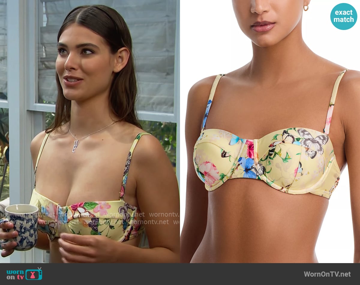 L'Agence Alexandra Structured Bra Bikini Top worn by Electra Forrester (Laneya Grace) on The Bold and the Beautiful