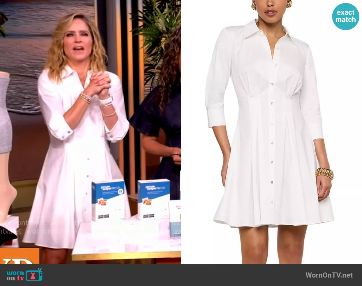 Sara’s white mini shirtdress on The View