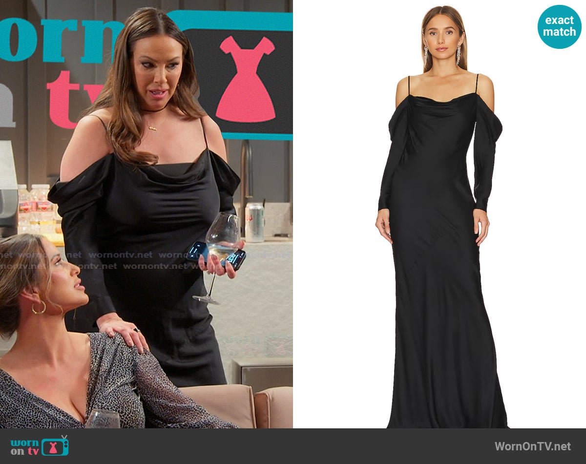 L'Agence Juniper Cold Shoulder Dress worn by Kristen Doute on The Valley