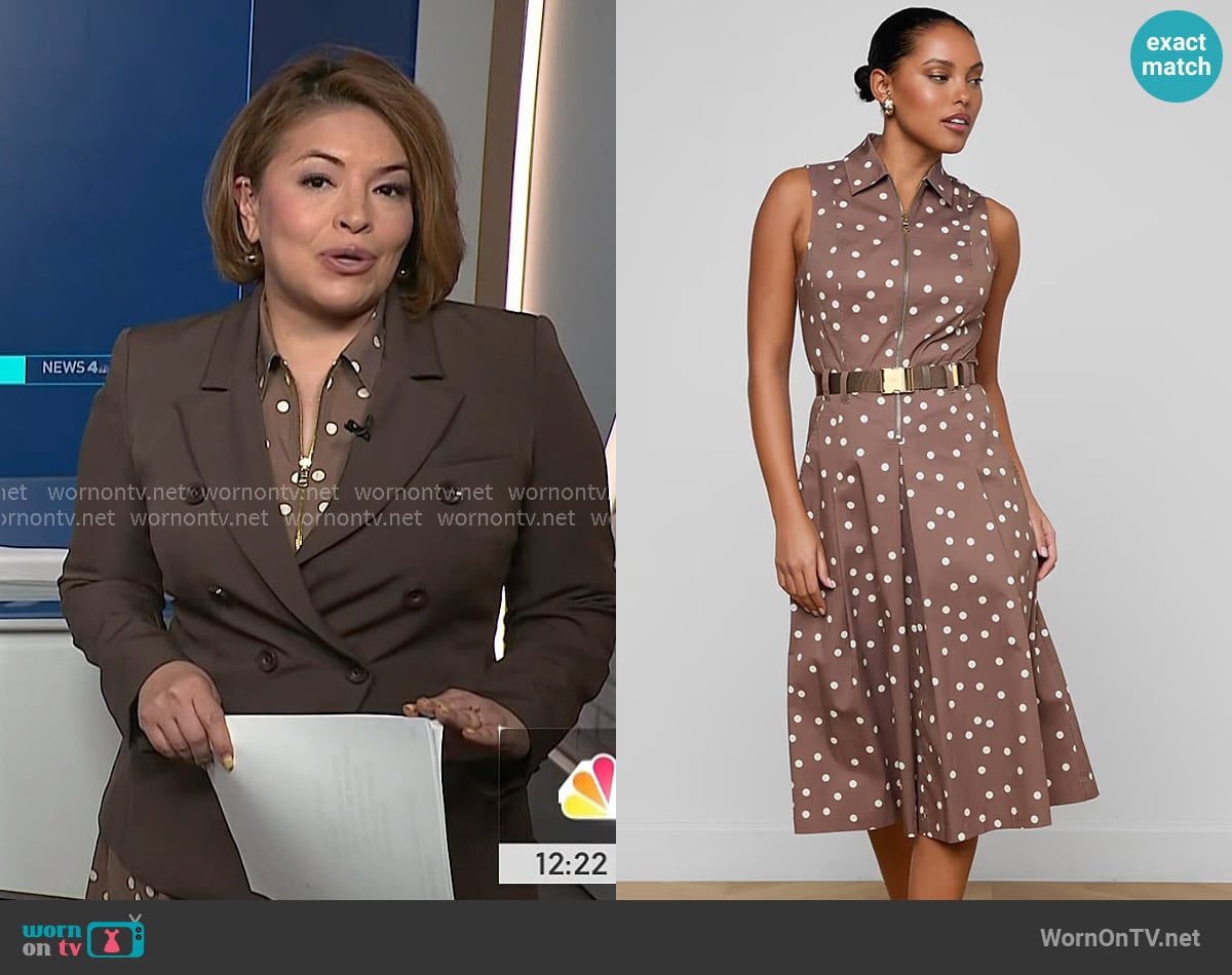 L'Agence Kylo Shirt Dress worn by Gilma Avalos on NBC News Daily
