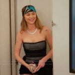 Lala’s black sheer off shoulder mini dress on The Valley