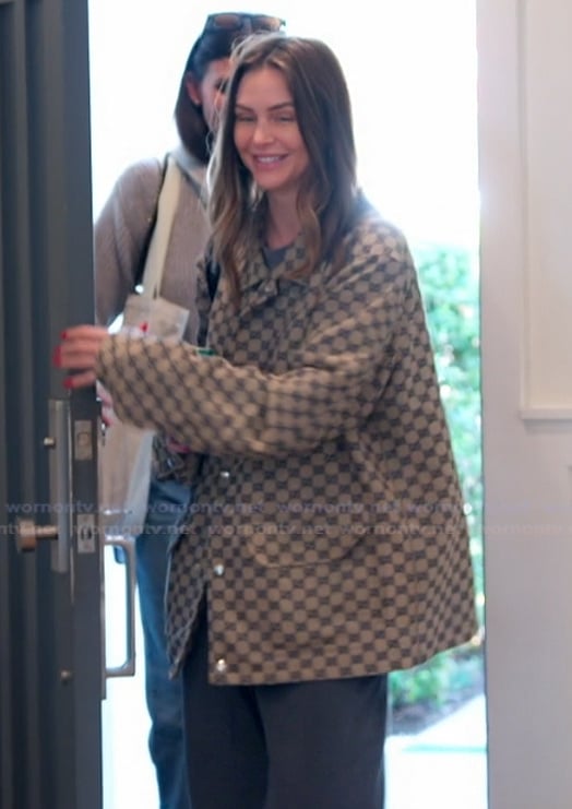 Lala’s monogram check jacket on The Valley