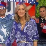Lara's blue floral shirtdress on Good Morning America