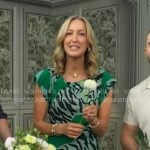 Lara's green tiger print dress on Good Morning America