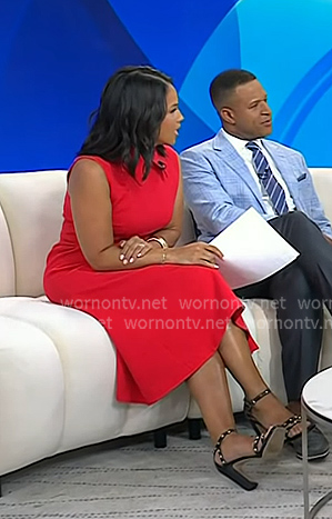 Laura’s black studded sandals on Today
