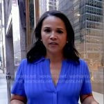 Laura’s blue ribbed short sleeve shirt on Today