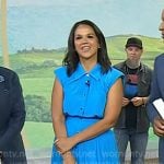 Laura’s blue short sleeve shirtdress on Today