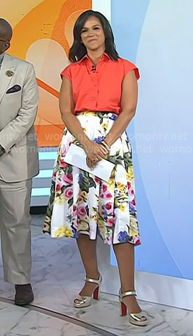 Laura’s metallic gold heel sandals on Today