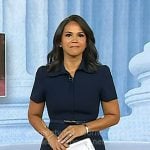 Laura’s navy collared mini dress on Today