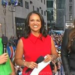Laura’s red collared sleeveless dress on Today