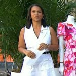 Laura’s white sleeveless dress with patch pockets on Today