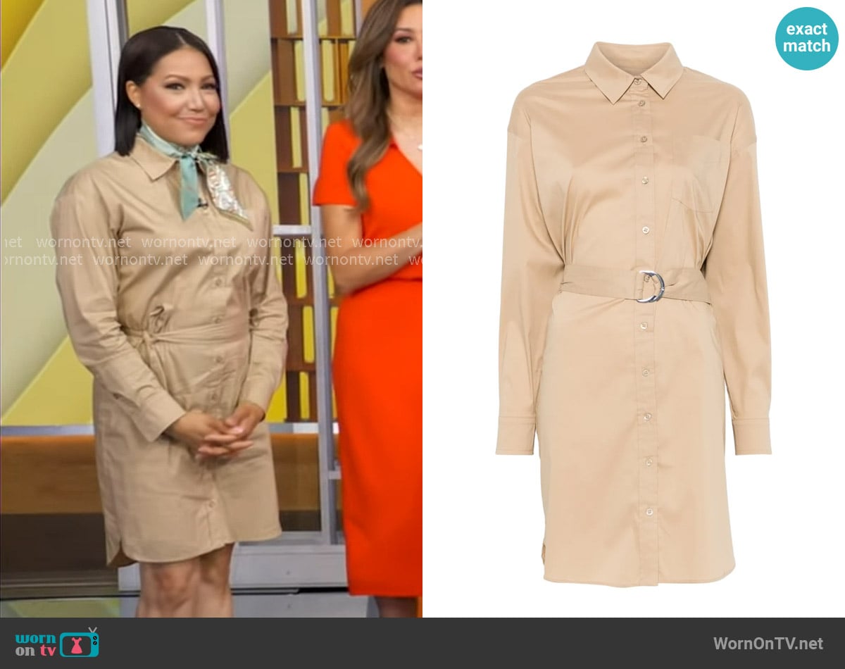 Lauren Ralph Lauren Belted Midi Dress worn by Stephanie Ramos on Good Morning America