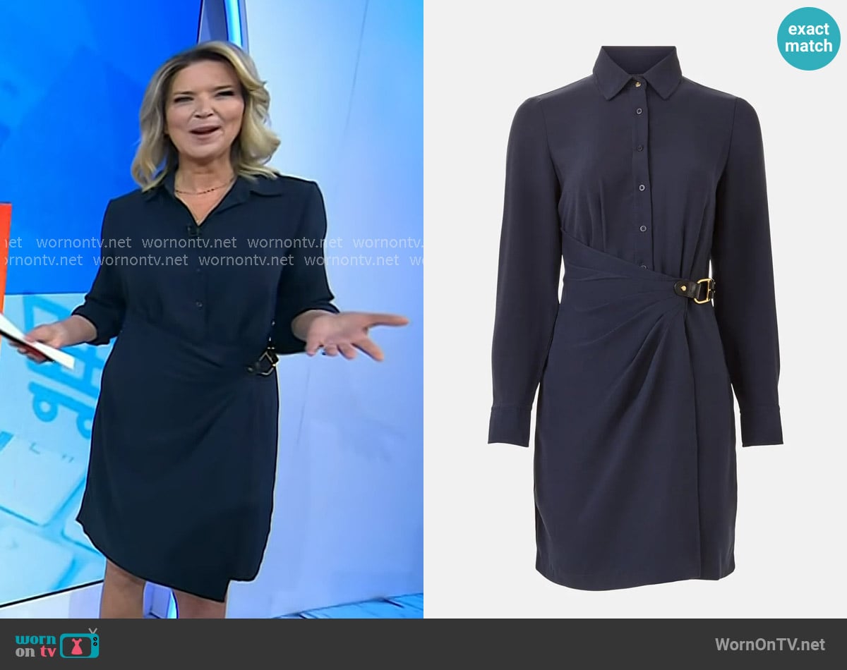 Lauren Ralph Lauren Jersey Collared Dress worn by Christine Romans on Today