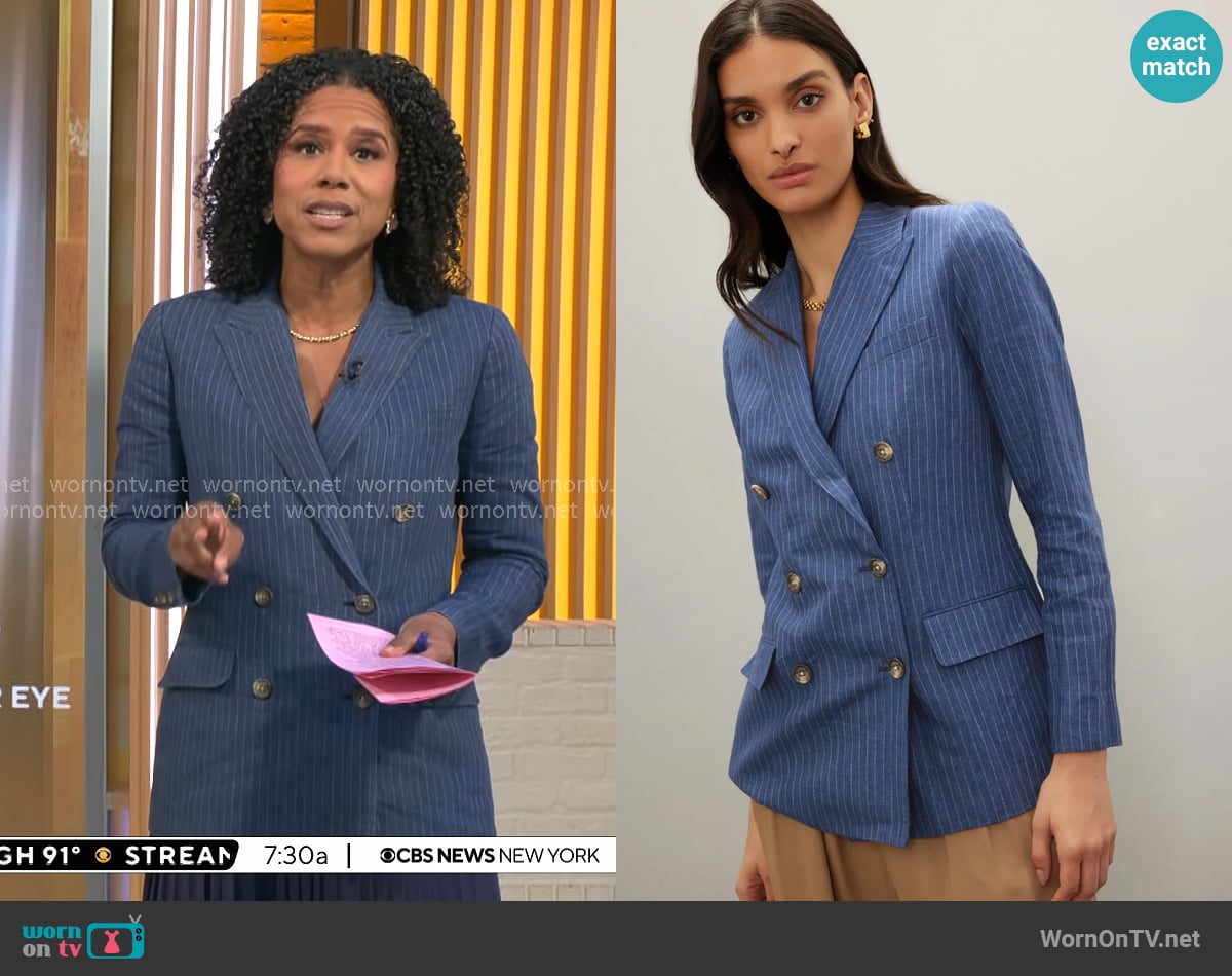 LAUREN Ralph Lauren Ryen Blazer worn by Adriana Diaz on CBS Mornings