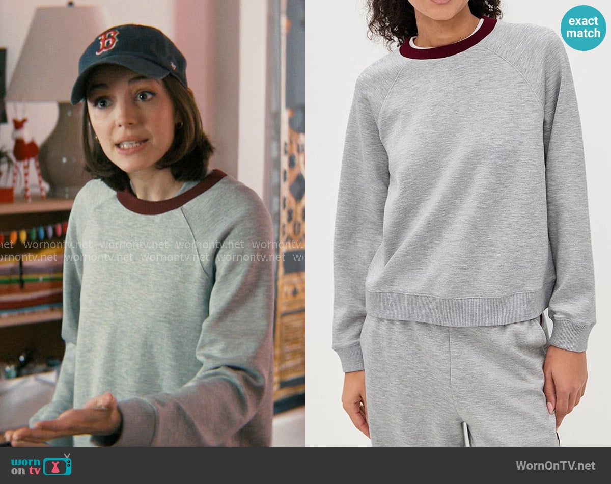 Le Bop Helene Sweatshirt worn by AJ Pascarelli (Ella Hunt) on Not Suitable For Work