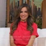Leslie Lopez’s pink gathered dress on Good Morning America
