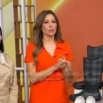 Leslie Lopez’s red collared dress on Good Morning America