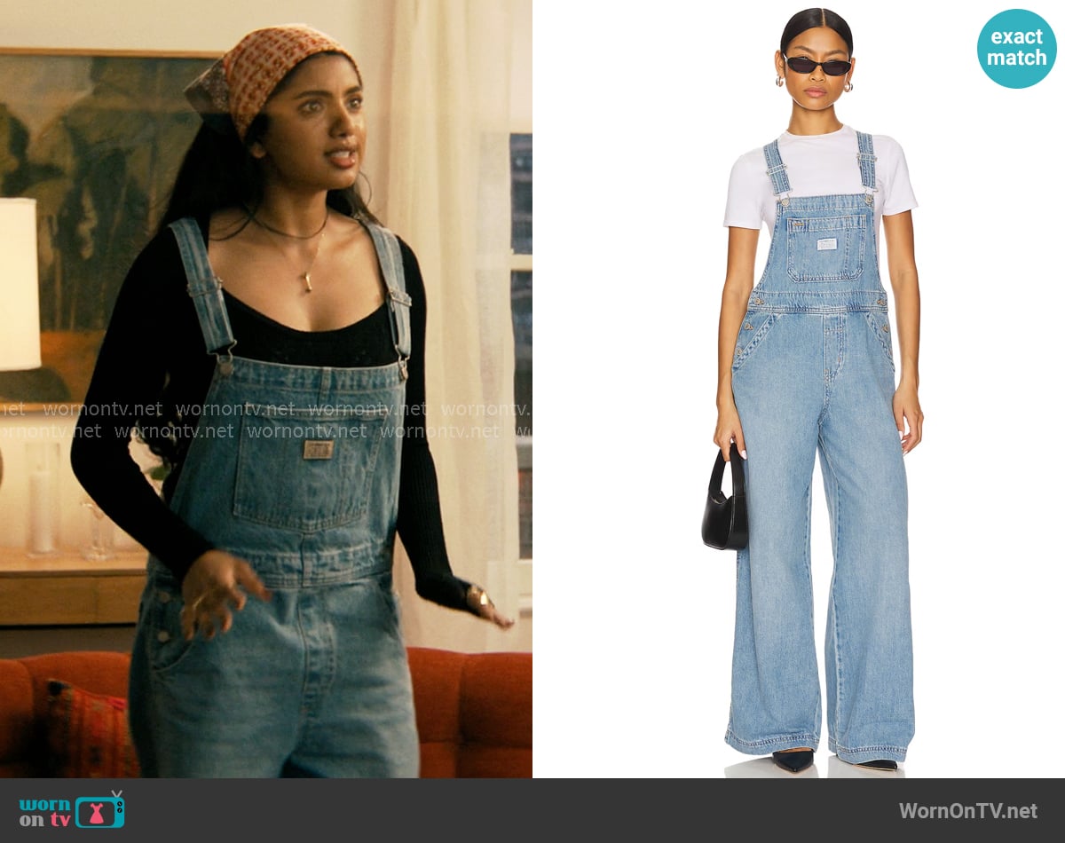 Levis XL Overall in Invested Indigo worn by Abhinaya Chilukuri (Avantika) on Not Suitable For Work