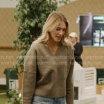 Lexi’s grey v-neck sweater on In The City