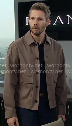 Liam’s taupe jacket on The Bold and the Beautiful