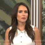 Lilia Luciano’s white button front dress on CBS Mornings