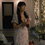 Lily’s floral print sweetheart dress on Sweet Magnolias