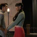 Lily’s green houndstooth cardigan on Sweet Magnolias