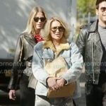 Lindsay’s sherpa collar denim jacket on In The City