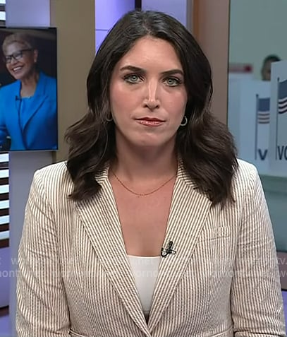 Liz’s beige striped blazer on Today