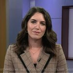 Liz’s beige windowpane check blazer on Today