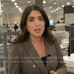 Liz’s grey plaid double breasted blazer on Today